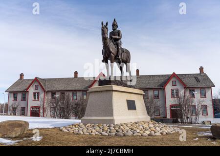 Calgary, AB, Canada - Marzo 14 2022 : Fort Calgary National Historic Site of Canada. Foto Stock