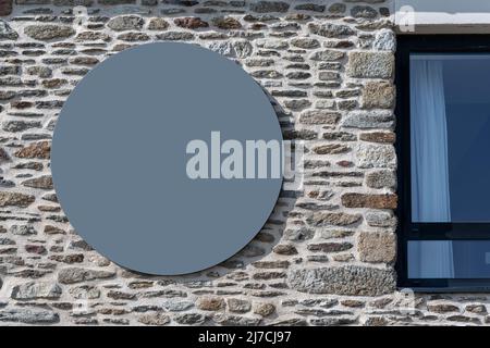 Esterno rotondo business logo mockup Foto Stock