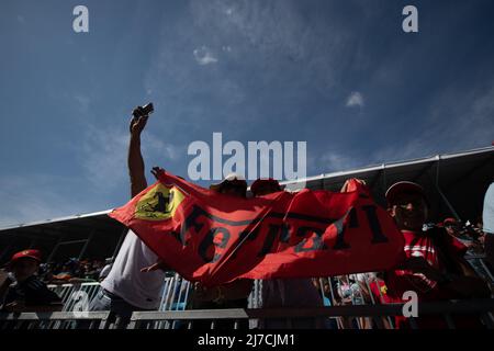 Miami, Florida, Stati Uniti. 07/05/2022, circuito atmosfera - Ferrari FAN. Gran Premio di Miami, sabato 7th maggio 2022. Autodromo Internazionale di Miami, Florida, Stati Uniti. Foto Stock