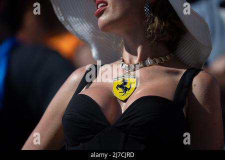 Miami, Florida, Stati Uniti. 07/05/2022, circuito atmosfera - Ferrari FAN. Gran Premio di Miami, sabato 7th maggio 2022. Autodromo Internazionale di Miami, Florida, Stati Uniti. Foto Stock