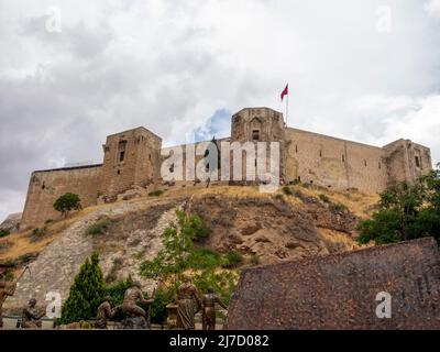 Paesaggio del castello di Gaziantep nella città di Gaziantep della Turchia Foto Stock