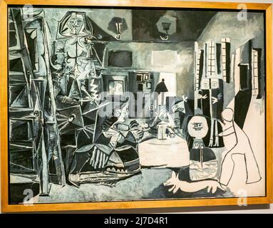 Barcellona, Spagna, Museo Pablo Picasso, Pittura astratta, Las Meninas, Cannes, 1957' dipinti di pablo picasso, arte moderna pittura di Picasso, arte del XX secolo Foto Stock