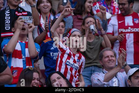 Madrid, Spagna; 08 maggio 2022; Stadio Wanda Metropolitano, Madrid Spagna; Men's la Liga Santander, Atletico de Madrid vs Real Madrid 900/Cordon Press Foto Stock