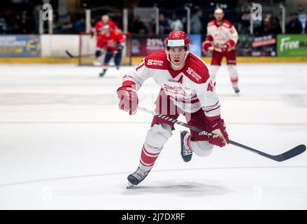 Coventry, Regno Unito , 7 maggio 2022. La Danimarca stampa in avanti durante la partita internazionale tra GB e Danimarca allo Skydome di Coventry, Regno Unito, il 7 maggio 2022. Foto di Phil Hutchinson. Solo per uso editoriale, licenza richiesta per uso commerciale. Nessun utilizzo nelle scommesse, nei giochi o nelle pubblicazioni di un singolo club/campionato/giocatore. Foto Stock