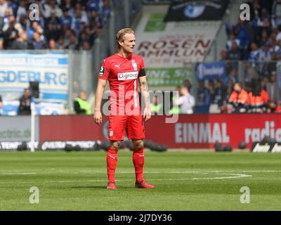 Il calciatore tedesco Nils Butzen FSV Zwickau 3rd Campionato Calcio Stagione 2021-2022 punto gioco 1. FC Magdeburg - FSV Zwickau Foto Stock