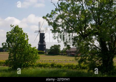 Mulino a vento Sibsey Trader, Lincolnshire, Inghilterra Foto Stock