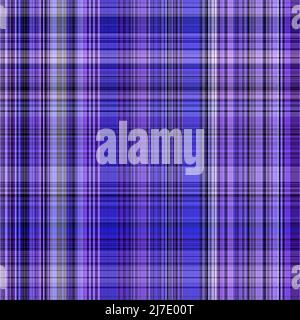 Colore tartan diagonale viola peri dell'anno texture motivo senza cuciture. Gingham tonale, grunge controllare texture sfondo trendy. Lavaggio bianco e blu tenue Foto Stock