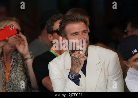 8th maggio 2022, Miami International Autodrome, Miami, FORMULA 1 CRYPTO.COM MIAMI GRAND PRIX, nella foto star del calcio David Beckham Foto Stock