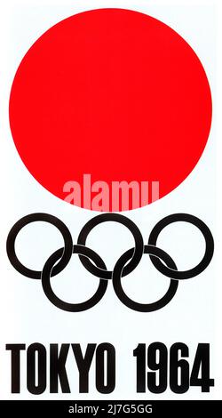 Poster Vintage 1960s per - Olimpiadi estive 1964 Foto Stock