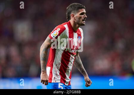 Madrid, Spagna, 08 maggio 2022, Rodrigo De Paul di Atletico de Madrid durante la partita la Liga tra Atletico de Madrid e Real Madrid CF disputata allo stadio Wanda Metropolitano il 08 maggio 2022 a Madrid, Spagna. (Foto di Ruben Albarran / PRESSINPHOTO) Foto Stock