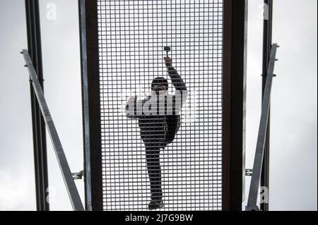 Dolni Morava, Repubblica Ceca. 09th maggio 2022. Il ponte sospeso più lungo del mondo, Sky Bridge 721 a Dolni Morava, Repubblica Ceca, 9 maggio 2022. Credit: Josef Vostarek/CTK Photo/Alamy Live News Foto Stock