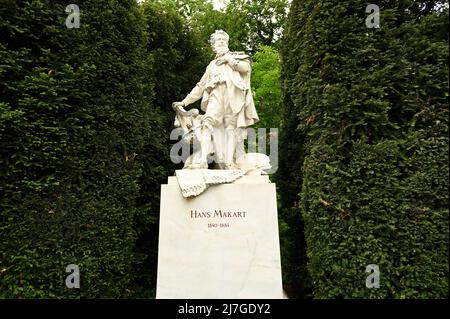 Vienna, Austria. Il parco cittadino di Vienna. Hans Makart (Salisburgo, 28 maggio 1840 – Vienna, 3 ottobre 1884) è stato un pittore austriaco Foto Stock