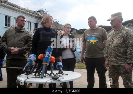 Non esclusiva: IRPIN, UCRAINA - 8 MAGGIO 2022 - primo vice presidente della Verkhovna Rada Ucraina Oleksandr Kornienko, presidente del Bund tedesco Foto Stock