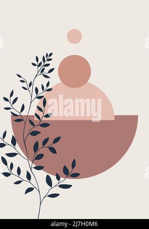 Design minimalista alla moda. Modello per design del logo, volantino, presentazione, gift card, posizionamento a parete, pagina di destinazione, copertina del libro, banner, social me Illustrazione Vettoriale