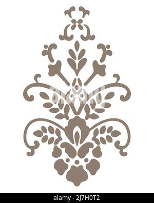 Damasco grafica ornamento vintage Illustrazione Vettoriale