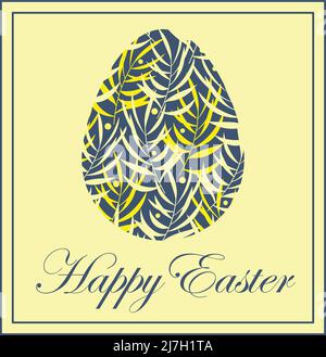 Illustrazione di buona Pasqua con uovo Illustrazione Vettoriale