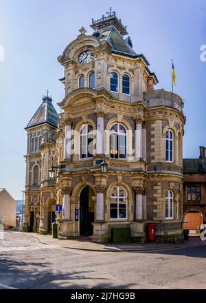 Architettura del municipio a Tiverton, Devon Foto Stock