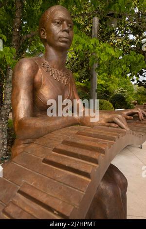 Statua di Nina Simone a Tryon, North Carolina Foto Stock