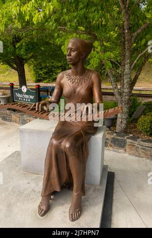 Statua di Nina Simone a Tryon, North Carolina Foto Stock