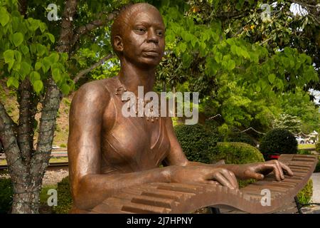 Statua di Nina Simone a Tryon, North Carolina Foto Stock