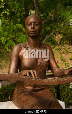 Statua di Nina Simone a Tryon, North Carolina Foto Stock