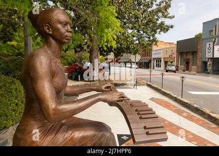 Statua di Nina Simone a Tryon, North Carolina Foto Stock