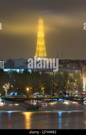 La Senna inondò la notte. Foto Stock