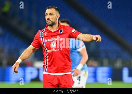 Roma, Italia. 07th maggio 2022. Fabio Quagliarella di C. Sampdoria durante la 36th giornata del Campionato Serie A tra S.S. Lazio e U.C. Sampdoria il 7th maggio 2022 allo Stadio Olimpico di Roma. (Foto di Domenico Cippitelli/Pacific Press) Credit: Pacific Press Media Production Corp./Alamy Live News Foto Stock