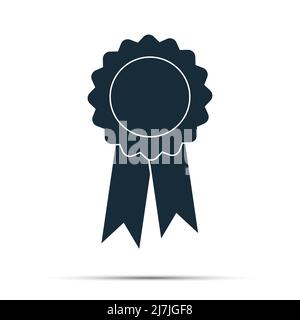 Icona Premio con ombra su sfondo bianco, illustrazione vettoriale. Simboli per il vostro Web site disegno logo, UI, illustrazione vettoriale Illustrazione Vettoriale