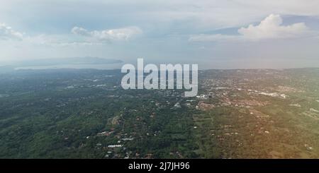 Panorama della città di Managua vista aerea drone Foto Stock