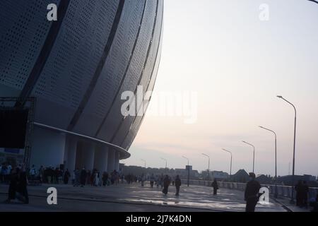 L'atmosfera della mattina prima che Idul Fitri prega allo Stadio Internazionale di Giacarta (JIS) jakarta Foto Stock