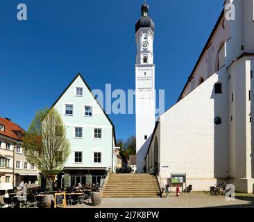 Germania Baviera strada Romantica. Landsberg am Lech. Chiesa dell'Assunzione di Maria (Maria Himmelfahrt) Foto Stock