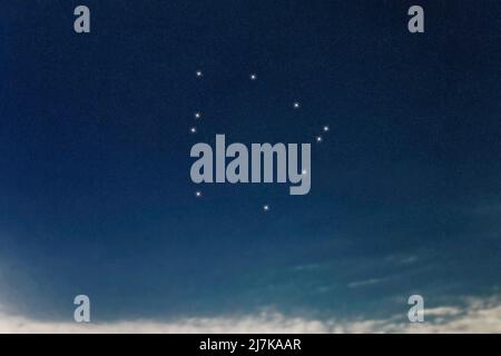 Costellazione di stelle di Ofiuchus, cielo notturno, grappolo di stelle, spazio profondo, Serpentarius, Portatore serpente Foto Stock