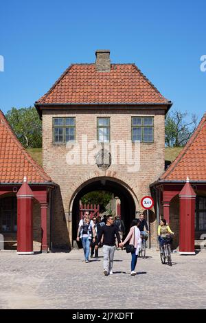 Norgesporten (Norvegia's Gate) a Kastellet (Cittadella) di Copenaghen, Danimarca, visto dall'interno Foto Stock