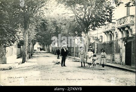 Fouras Dipartimento: 17 - Charente-Maritime Regione: Nouvelle-Aquitaine (ex Poitou-Charentes) cartolina d'epoca, fine 19th - inizio 20th secolo Foto Stock