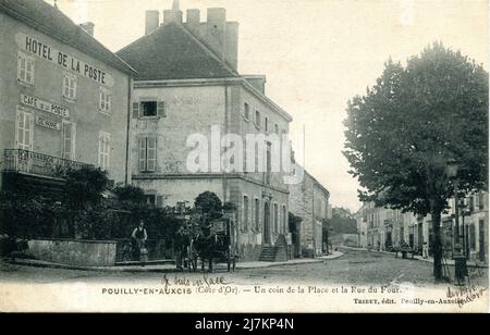 Pouilly-en-Auxois Dipartimento: 21 - Côte d'Or Regione: Bourgogne-Franche-Comté (ex Bourgogne) cartolina d'epoca, fine 19th - inizio 20th secolo Foto Stock