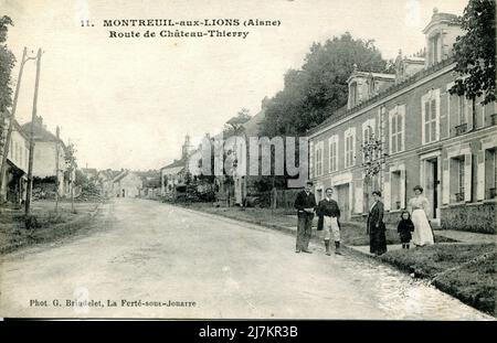 Montreuil-aux-Lions Dipartimento: 02 - Aisne Regione: Hauts-de-France (ex Piccardia) cartolina d'epoca, fine 19th - inizio 20th secolo Foto Stock