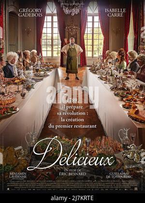 Delicieux anno : 2021 Francia / Belgio Direttore : Eric Besnard Gregory Gadebois poster francese Foto Stock