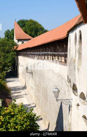 Mura della città vecchia di Nördlingen Foto Stock