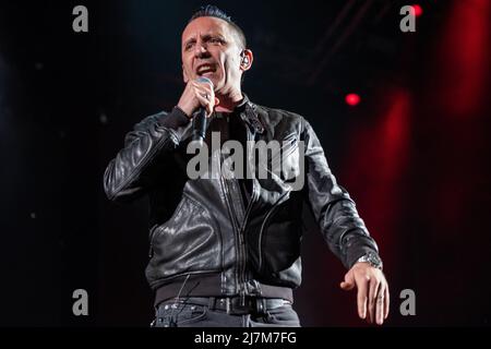 Verona, Italia. 09 maggio 2022. La foto mostra una pop band italiana durante gli spettacoli all'Arena di Verona per il suo "Modà Fortuna tour" Foto Stock