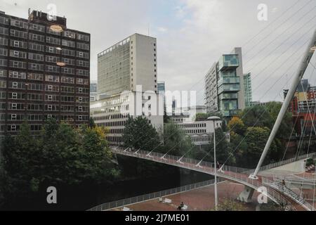 Trinity Bridge, Manchester, Regno Unito Foto Stock