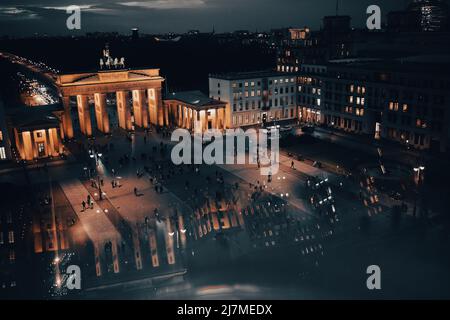 La Porta di Brandeburgo, Berlino Foto Stock
