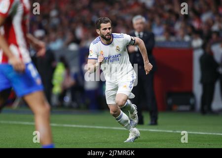 Madrid, Spagna. 8th maggio 2022. Nacho (Real) Football/Soccer : la Liga Santander in spagnolo si discosta tra il Club Atletico de Madrid 1-0 Real Madrid CF all'Estadio Wanda Metropolitano di Madrid, Spagna . Credit: Mutsu Kawamori/AFLO/Alamy Live News Foto Stock