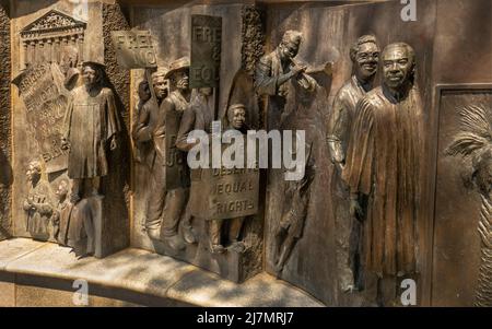 Monumento di storia afro-americana presso la state House di Columbia, South Carolina Foto Stock