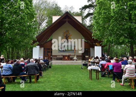 Cappella di Sant'Antonio di Padova a Blatnice pod Svatym Antoninkem, Repubblica Ceca, dove si incontrano quattro 're' da Hluk, Kunovice, Vlcnov e Skor Foto Stock