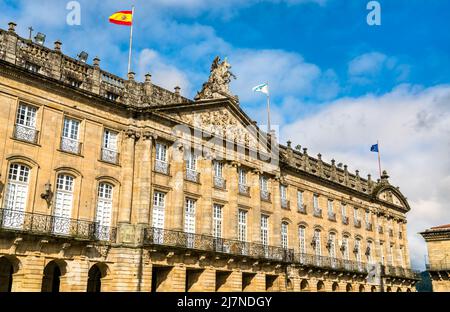 Pazo de Raxoi palazzo a Santiago de Compostela, Spagna Foto Stock