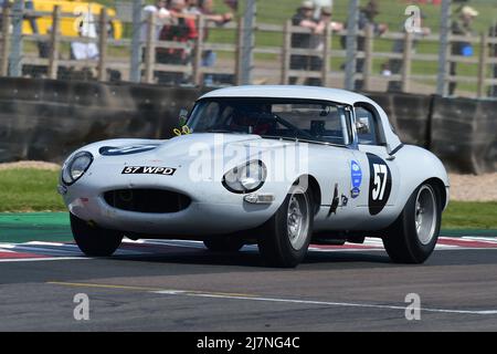 Jonathan Mitchell, Jaguar e-Type semi-leggero, Jaguar e-Type, Jaguar Classic Challenge per le vetture Jaguar pre-1966, una corsa di sessanta minuti con l'opti Foto Stock