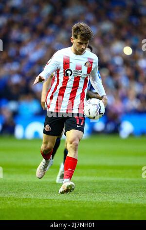 Hillsborough Stadium, Sheffield, Inghilterra - 9th maggio 2022 Dennis Cirkin (17) di Sunderland - durante la partita Sheffield Mercoledì v Sunderland, Sky Bet League uno, (gioca fuori seconda gamba) 2021/22, Hillsborough Stadium, Sheffield, Inghilterra - 9th maggio 2022 credito: Arthur Haigh/WhiteRosePhotos/Alamy Live News Foto Stock