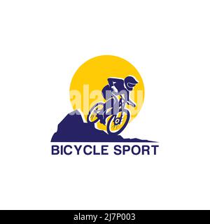 mountain bike. Freeride sport estremo illustrazione vettoriale Foto Stock