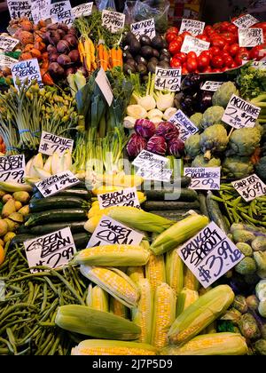 Prodotti freschi estivi a Seattle, Washington Foto Stock